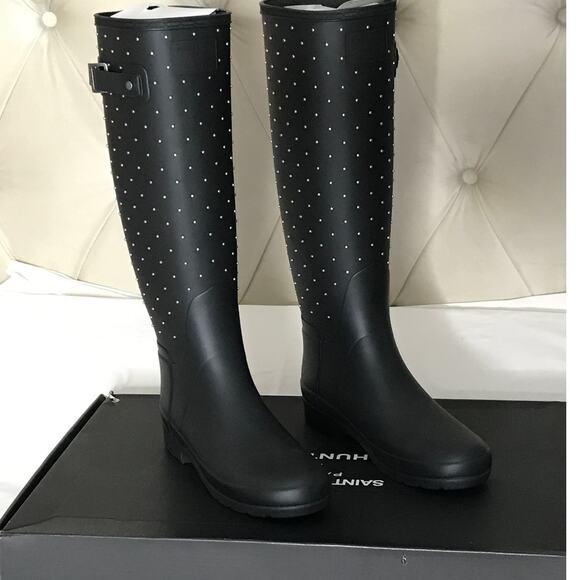 Saint Laurent x Hunter Studded Rain Boots Size‎ 9 - Picture 12 of 16